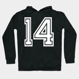 Numbers 14 for a sports team, group, or community Hoodie